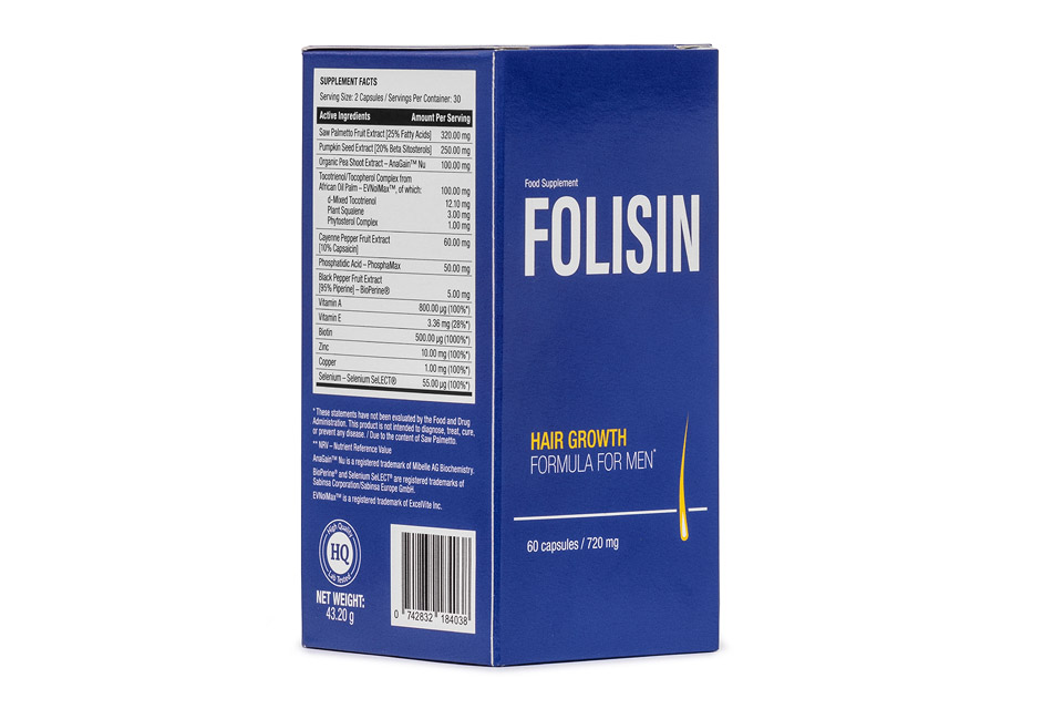 Folisin packaging detail