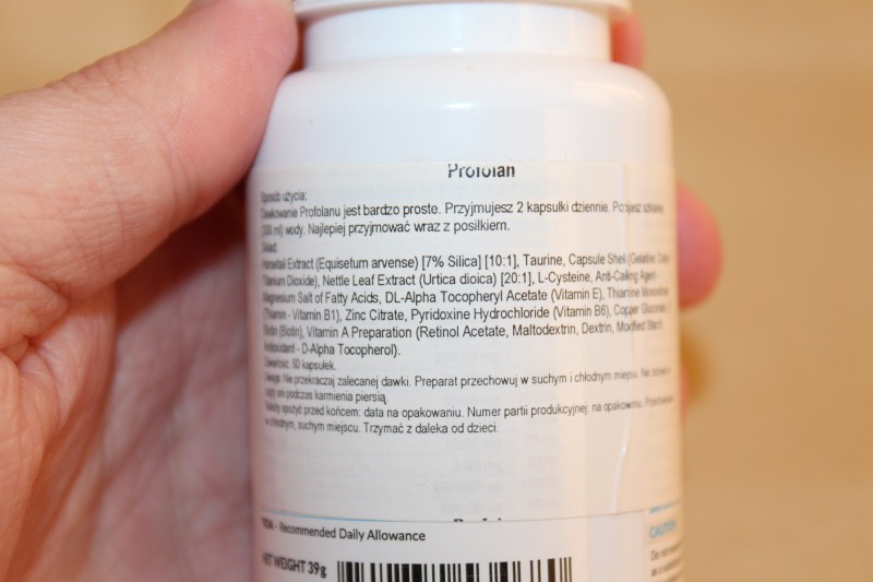 Profolan bottle close-up