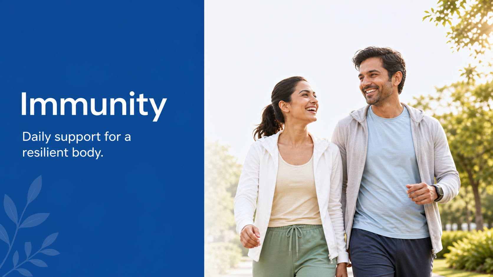 Couple representing immune health and resilience