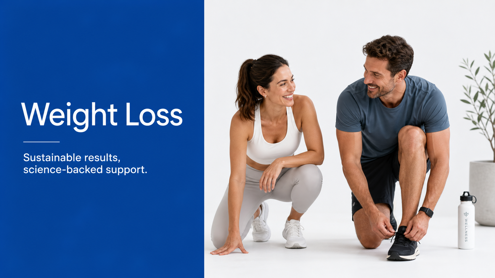 Couple representing healthy weight management